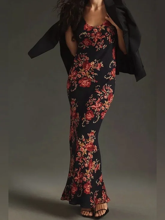 Reformation Parma Floral Black Maxi Dress size small. - Picture 3 of 14